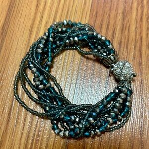 Premier Designs Seaside Multi-strand Beaded Magnetic Bracelet